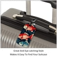 thumbnail image 3 of Square 2Pack PU Leather Fish Cruise Luggage Tag with Privacy Cover and Name ID Tag for Travel Handbags Backpacks Luggage Tags, 3 of 6