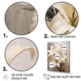 thumbnail image 3 of Designart "Whispers Of Pure Lily Beauty In Beige And Gold II" Lilies Floater Framed Canvas Prints, 3 of 5