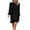 Black, variant on Women's Dress Long Sleeve Round Neck Slim Fit Bodycon Fishtail Hem Midi Dress for Spring Fall Casual,Blue,S