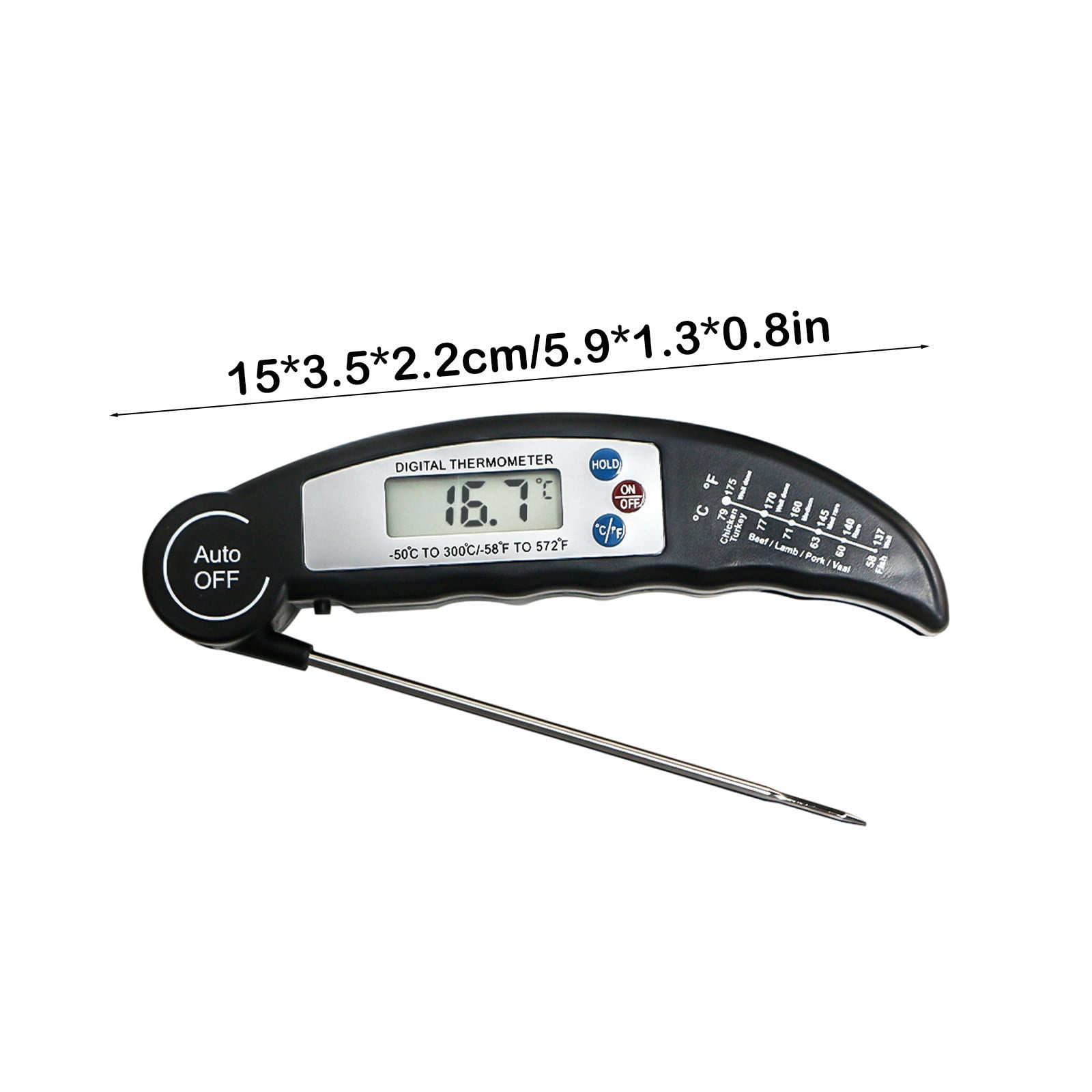 TaTaai 3Pcs Meat Thermometer Digital for Cooking & Baking, Grilling Wireless Food Thermometer Probe for Temperature, Liquids, BBQ, Smoking, Chicken, Steak, Kitchen Gadgets & Grilling