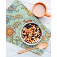 thumbnail image 3 of Teal Green Boho Floral Kitchen Dish Towels for Drying Dishes Set of 3, Vintage Farmhouse Ethnic Flowers Waffle Weave Microfiber Hand Tea Bathroom Towels Quick Dry & Absorbent Towel 12x12, 3 of 7