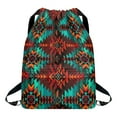 thumbnail image 1 of Xoenoiee Ethnic Tribe Drawstring Backpack with Zipper Pocket for Men Women, Geometric Pattern Lightweight Gym Pack Waterproof String Cinch Bag Sackpack for Shopping Travel Sport Yoga, 1 of 8