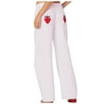 thumbnail image 6 of Reduce Price！VALSEEL Womens Jeans Plus Size Women Pants,Women's Jeans Fashion Middle-Waisted Straight Pocket Hole Long Pants,Flash Picks/White Xl, 6 of 7