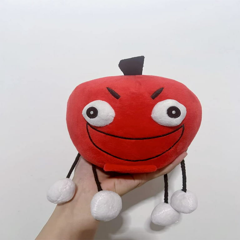 Shovelware Brain Game Plush - 6 inch Cute Apple Plushies Toy for Fans Gift - Soft Stuffed Figure Doll for Kids and Adults, Red
