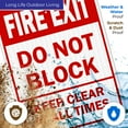 thumbnail image 5 of Fire Exit Sign, Do Not Block Keep Clear at All Times Safety Sign,, 5 of 8