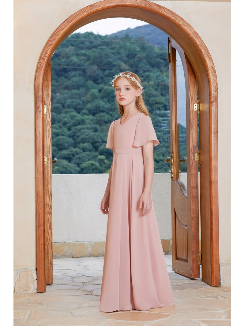 green emerald velvet dress Modest Teens Long Prom Dress Freshman Two Piece Lace Tulle Formal Dress main image 0