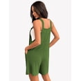 thumbnail image 5 of Ekouaer Women' Rompers Jumpsuits Sleeveless Adjustable Ribbed Knit Vacation Beach Travel Overall Shorts Outfits, 5 of 6