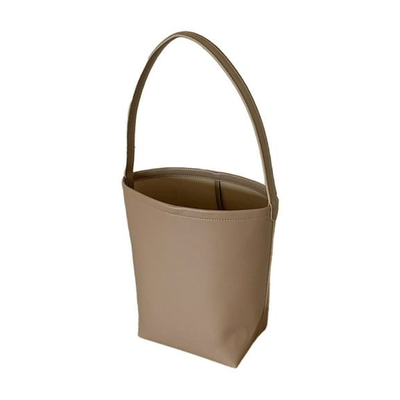 Osdhezcn Simple Bag Bucket Bag PU Handbag for Girl Black/Beige/Mud Color/Silver/Yellow