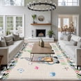 thumbnail image 3 of 5'x8' Area Rugs, Easter Indoor Outdoor Area Rug for Living Room Bedroom, Vintage Farmhouse Gnomes Bunny Colorful Eggs Flower Washable Bathroom Rugs Kitchen Floor Carpet Mats Home Decor Aesthetic, 3 of 8