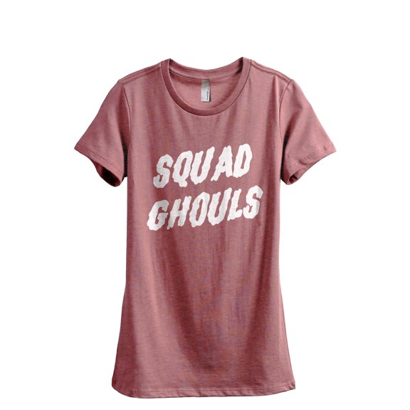 Squad Ghouls Adult Women's Fashion Relaxed T-Shirt Tee Heather Rouge Medium