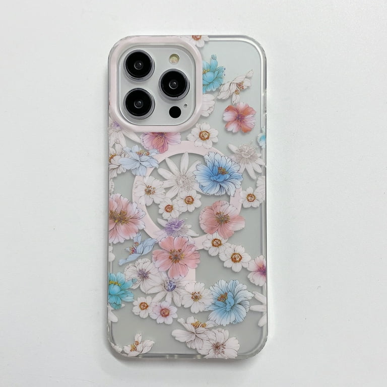Flowers Floral Pattern Magnetic Case for iPhone 17 Pro Max, Matte