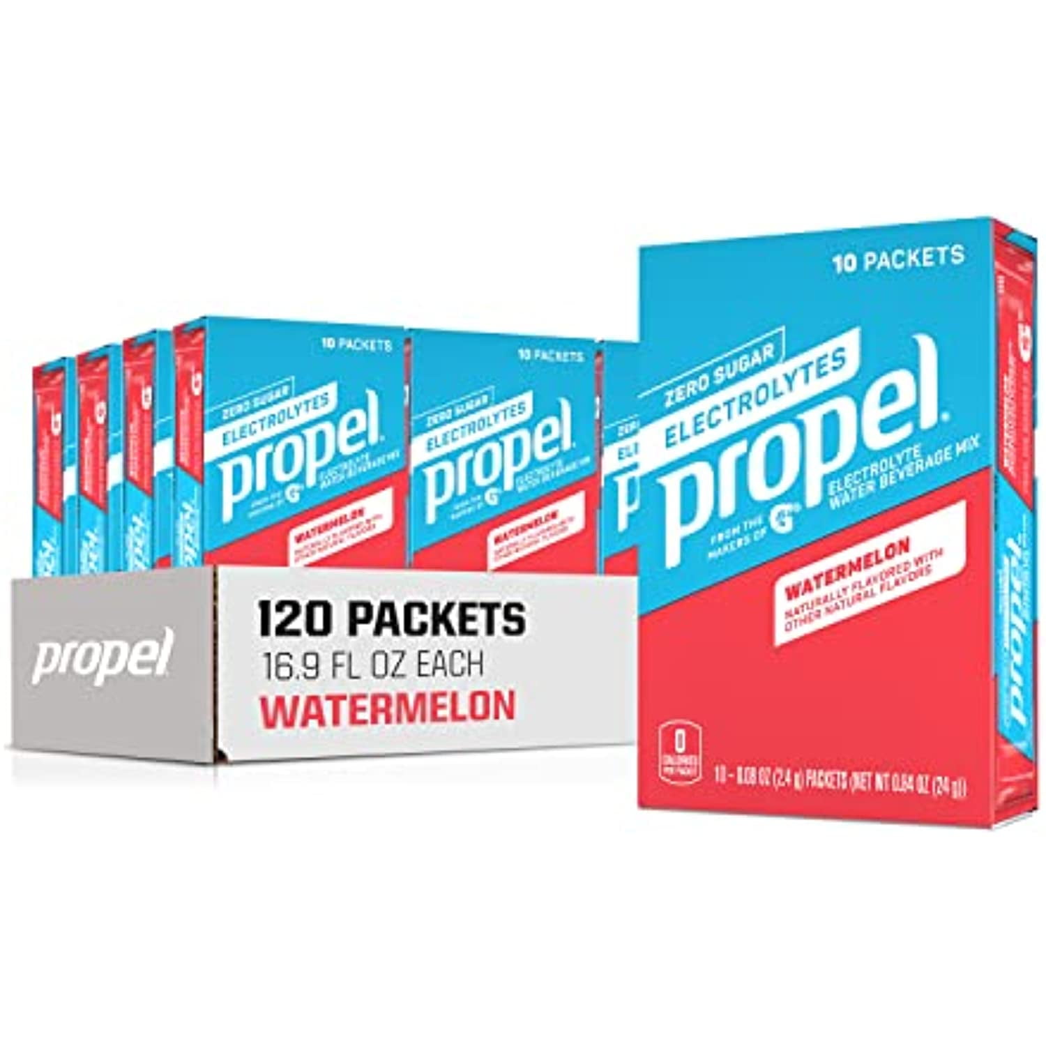 Propel Powder Packets. Watermelon With Electrolytes, Vitamins And No