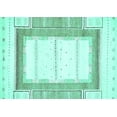 thumbnail image 1 of Ahgly Company Indoor Rectangle Solid Turquoise Blue Modern Area Rugs, 8' x 12', 1 of 4