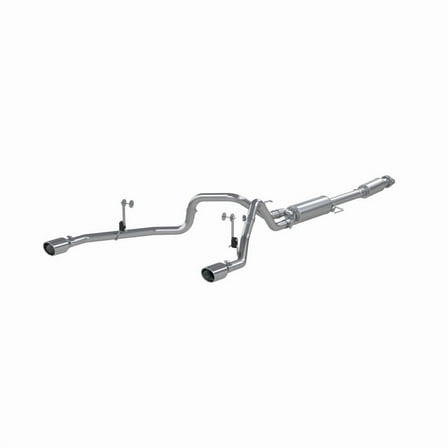 MBRP, Inc. S5215AL 21-C F-150 2.7L/3.5L ECOBOOST 5.0L ALUMINIZED 3 IN CAT-BACK 2.5 IN DUAL SPLIT REAR EXHAUST Fits select: 2021 FORD F150 SUPER CAB, 2022 FORD F150 SUPERCREW