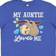 thumbnail image 4 of Inktastic My Auntie Loves Me with Sloth and Hearts Youth T-Shirt, 4 of 5