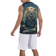 thumbnail image 2 of Xecao Starry Sky Meditating Lion print basketball shirt for both men and women, a unisex basketball jersey perfect for theme parties-Small, 2 of 6