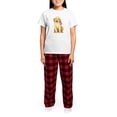 thumbnail image 4 of CafePress - Yellow Lab Rose Women's Light Pajamas - Women's Short Sleeve Print T-Shirt and Pants Light Cotton Pajama Set, 4 of 7