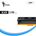 thumbnail image 3 of 1-Pack Compatible Toner Cartridge (WITH CHIP) for HP W2110X 206X 206A Color LaserJet MF P283fdn 283cdw 283fdw, Pro M255dw M255nw Printer Black, 3 of 7