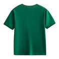 thumbnail image 5 of NIEWTR Boys Girls Fashion Athletic Sport T-Shirts Short Sleeve Shirts Casual Versatile Fashion Workout Crew Neck Tee Shirt Top SIZE 2-12 Years (Dark Green,2-3 Years), 5 of 8