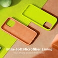 thumbnail image 5 of Designed for iPhone 15 Pro Case, Silicone Ultra Slim Shockproof Protective Phone Case with [Soft Anti-Scratch Microfiber Lining], 6.1 inch, Kumquat, 5 of 11