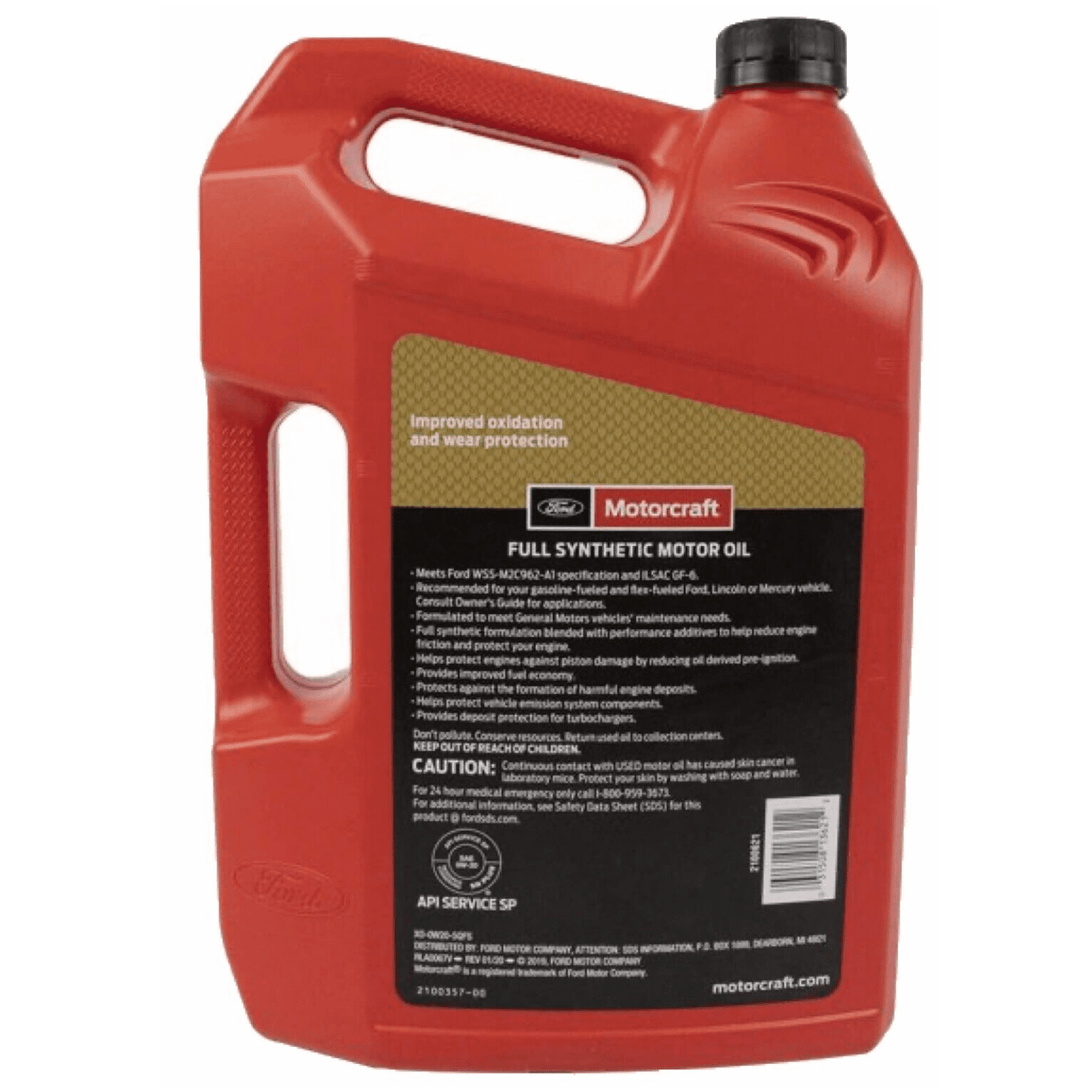 Engine Oil FORD MOTORCRAFT Premium Synthetic Blend SAE 0W-20 MPN #XO0W205QFS Pack of 3