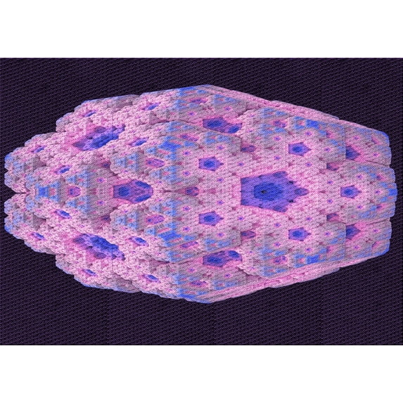 Ahgly Company Machine Washable Indoor Rectangle Transitional Orchid Purple Area Rugs, 7' x 9'