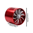 thumbnail image 3 of Car Turbine Supercharger Turbo Refit Car Turbonator Kit Single Fan, 3 of 8