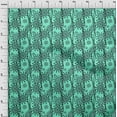 thumbnail image 4 of oneOone Cotton Silk Dusty Teal Green Fabric Floral Silhouette Fabric For Sewing Printed Craft Fabric By The Yard 42 Inch Wide, 4 of 4