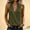 Army Green, variant on Womens Cotton Linen Tank Top Wrap V Neck Sleeveless Blouse Ruched Casual Summer Cami Shirts