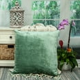 thumbnail image 4 of Parkland Collection Charlotte Green Solid Decorative Throw Pillow, 22 x 22 Cotton Blend Square Pillow, 4 of 5