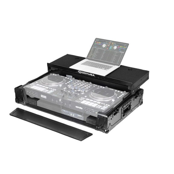 Odyssey FRBLGLP1UWPERFORMER Black Label 1U Flight Case for RANE PERFORMER with Glide Style Laptop Platform & Wheels