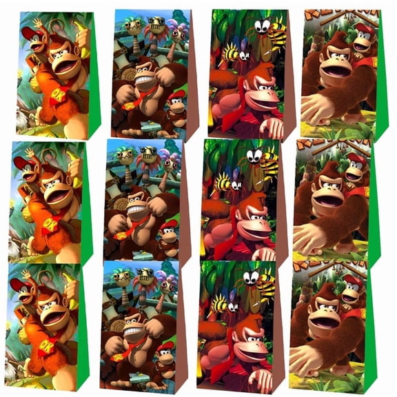 Donkey Kong Country Candy Bags Birthday Goodie Party Favor Decorations Treat Supplies