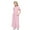 Pink, variant on Girls Maxi Long Dress Summer Pleats Round Neck Short Sleeve Casual A-line Dresses for 4-14Y