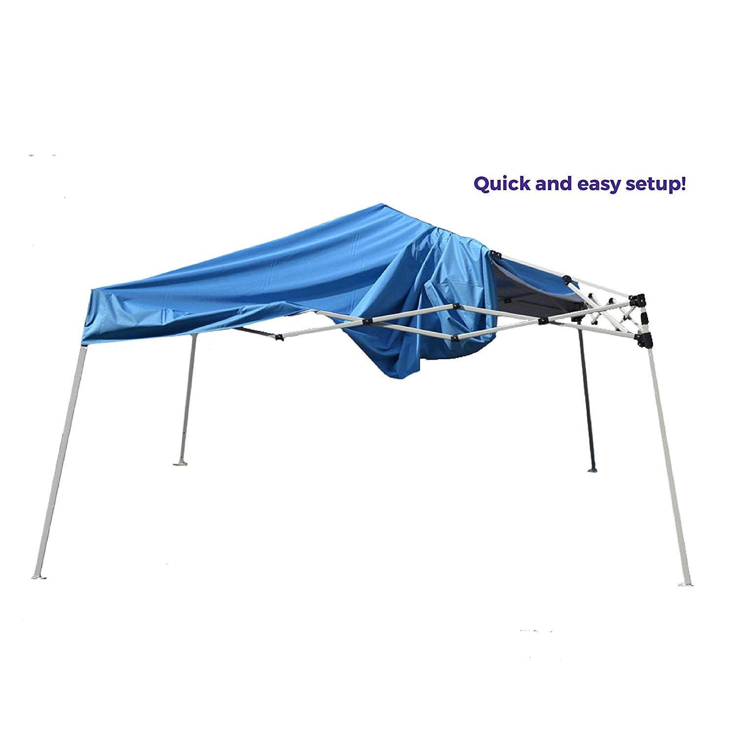 Impact Canopy 10 x 10 Pop Up Canopy Tent, Instant Slant Leg Portable Shade Tent with Carrying Bag, Blue