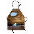 thumbnail image 1 of Cave Apron Sea Cave of Benagil in Algarve Portugal Idyllic Sandy Rocky Landscape, Unisex Kitchen Bib Apron with Adjustable Neck for Cooking Baking Gardening, Sand Brown Pale Blue Umber, by Ambesonne, 1 of 3