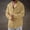 Khaki, variant on Wovilon Summer Casual Relaxed Fit Hooded Button Down Shirt for Men, Lightweight Textured Long Sleeve Top with Drawstring Hood, Versatile Vacation Outdoor Outfit