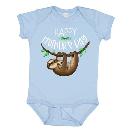 

Inktastic Happy Mother s Day Cute Mom and Baby Sloth Gift Baby Boy or Baby Girl Bodysuit