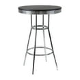 thumbnail image 3 of Summit 3-Pc Pub Table and Swivel Stool Set, Black & Chrome, 3 of 4