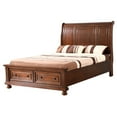thumbnail image 6 of Contemporary Home Living Wooden Sleigh Queen Panel Bed with Two Storage Drawers - 97" - Brown, 6 of 6