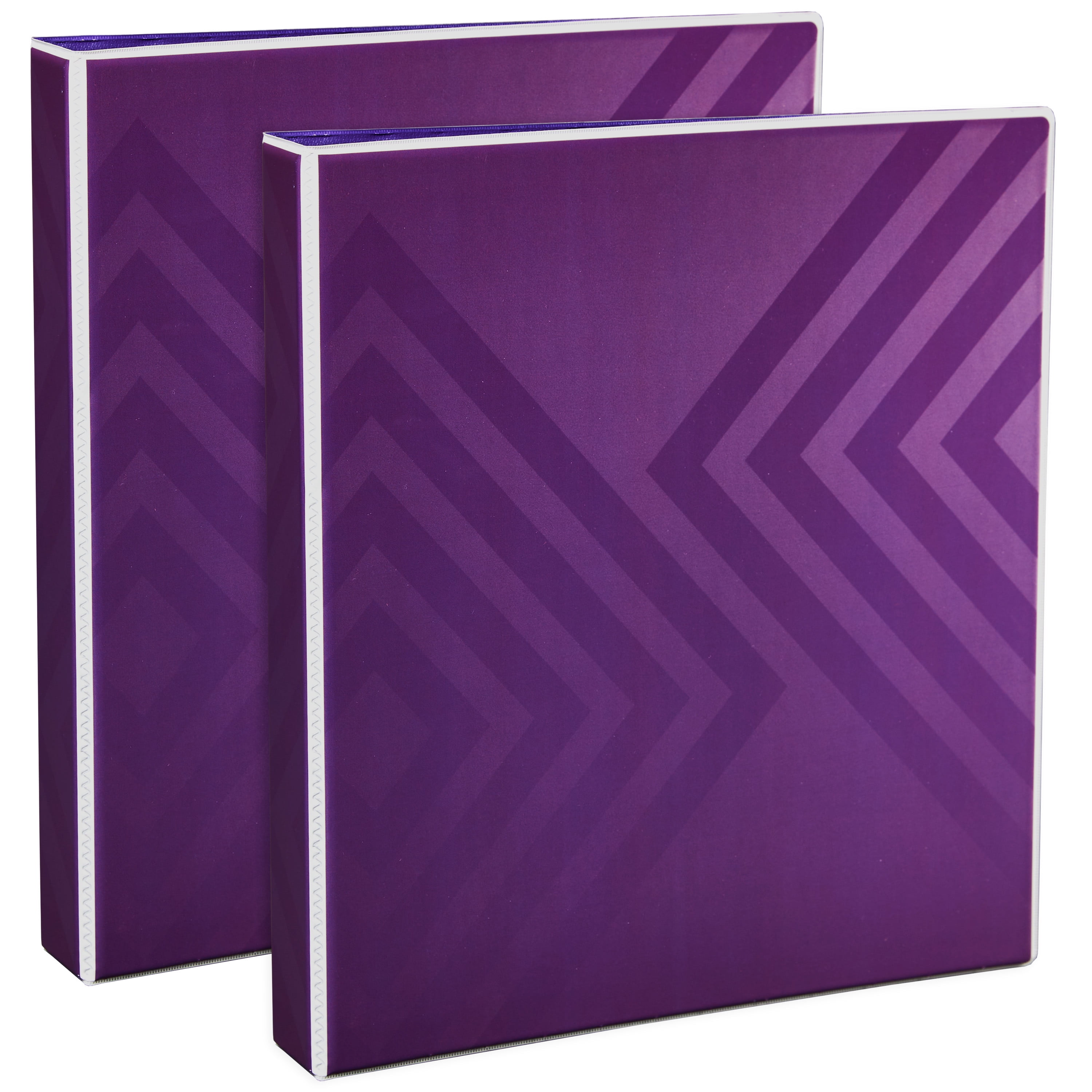 Avery Dual Effect Heavy-Duty 3 Ring Binder, 1 Inch Slant Rings, 2 Plum Purple Binders (46028)