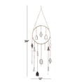thumbnail image 3 of DecMode 38" Brass Metal Indoor Outdoor Geometric Windchime with Hanging Mirrors, 3 of 9