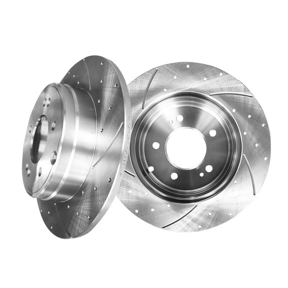 Rear Drilled Slotted Brake Disc Rotors 284mm For 2011-2018 KIA Optima