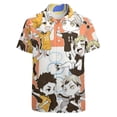 thumbnail image 3 of Haikyu!! Men's Casual Button-Down Shirts Summer Short Sleeve Tee Shirt Daily Hawaiian Beach Shirt Top With Pocket, 3 of 9