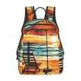 thumbnail image 1 of Balery Beach Umbrella Sunset Mochila Ligera para Hombres y Mujeres – Resistente y Impermeable, Ideal para la Escuela, el Trabajo, los Viajes y el Uso Diario, 1 of 7