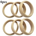 thumbnail image 2 of 6PCS Wood Bangle Creative Blank Wood Bracelet Bangle Bracelet for Kids DIY, 2 of 10