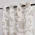 thumbnail image 4 of Exultantex European Floral Grommet Curtain 52x84 Inch, Semi-Sheer Terracotta Red, 4 of 5