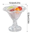 thumbnail image 2 of LShunze Summer Ice Cream Cup, Plastic Clear Milkshakes Footed Ice Cream Cups Dessert Bowls Set for Sherbet Trifle, Fruit, Salad, Snack, Cocktails, 2 of 7