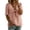 Pink, variant on Women's V-Neck Bow Front Top, Casual Short Sleeve Cotton Linen Feel Empire Waist Blouse, Boho Sexy Tie Knot Summer Shirt