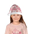 thumbnail image 5 of Haiem Summer Flamingo Pattern Santa Hat Confortable Velvet Christmas Hat for Christmas Party Favors Fit for Adults and Kids, 5 of 6
