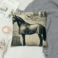 thumbnail image 2 of COMIO Square Pillow Cover - Decorative Throw Pillowcase, Farmhouse Horse, Suitable for Couch, Sofa, Bed,, 2 of 5